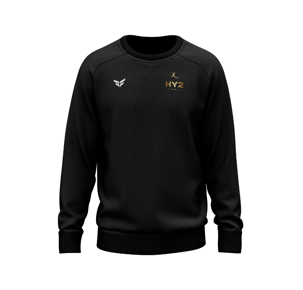 HY2 COTTON-BLEND CREW (BLACK)