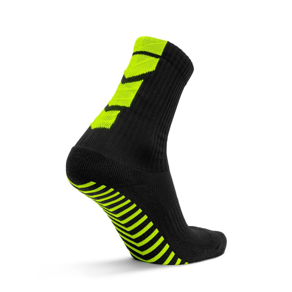 REACT Grip Socks (Black/Neon Green) – Flite Sports