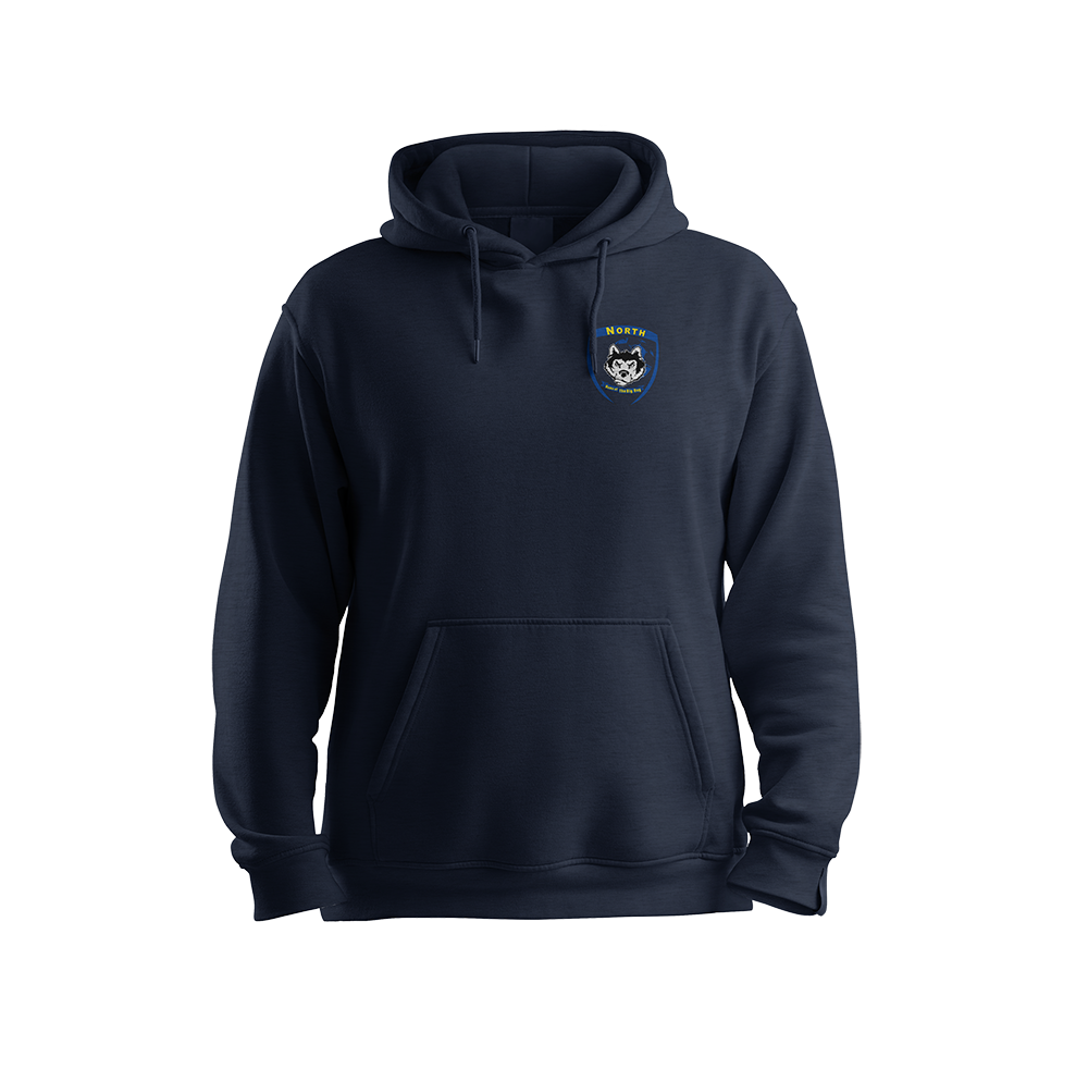 JW NORTH COTTON-BLEND HOODIE (NAVY)