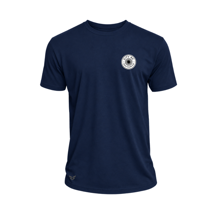 CITY SC SAN MARCOS CIRCLE LOGO COTTON-BLEND T-SHIRT (NAVY)