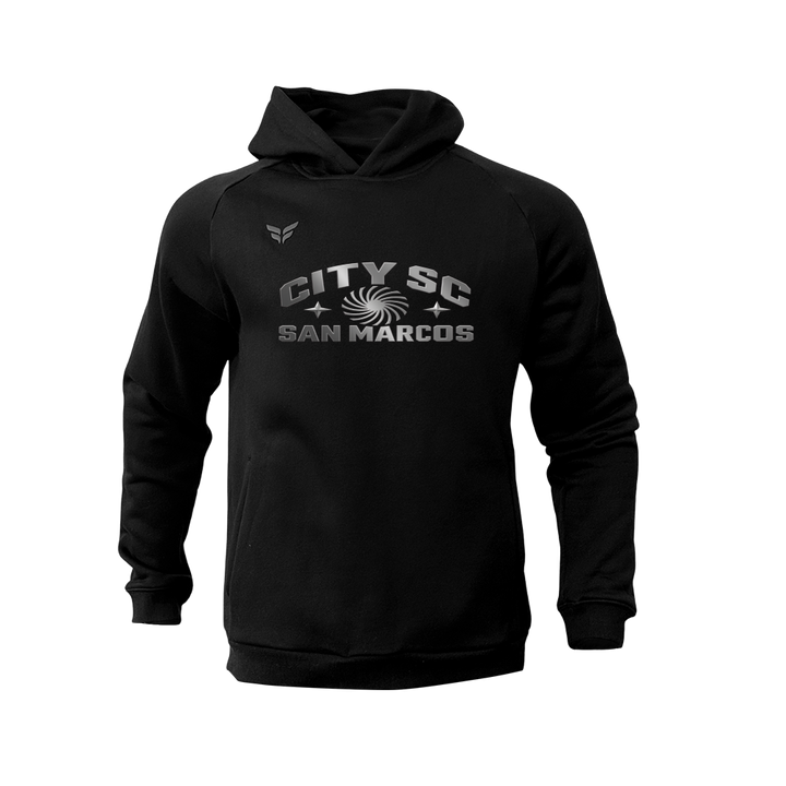 CITY SC SAN MARCOS METALLIC SPIRIT LOGO COTTON-BLEND PREMIUM HOODIE (BLACK)