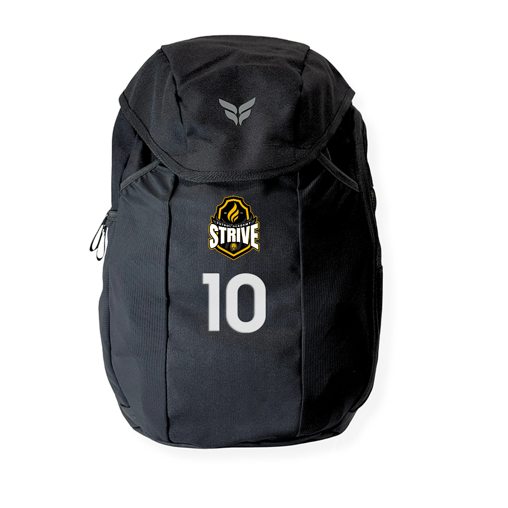 STRIVE FUTBOL TEAM BACKPACK WITH PLAYER NUMBER (BLACK)