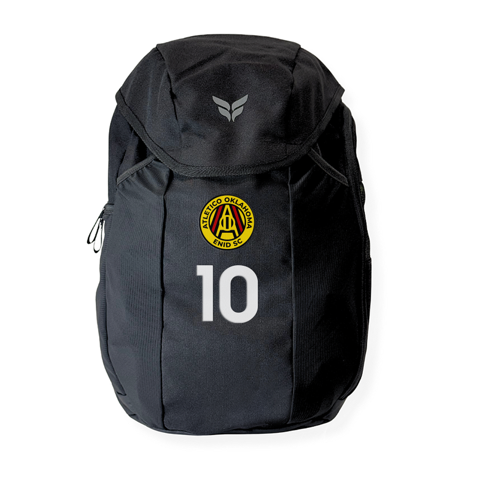 ATLETICO OKLAHOMA TEAM BACKPACK WITH PLAYER NUMBER (BLACK)