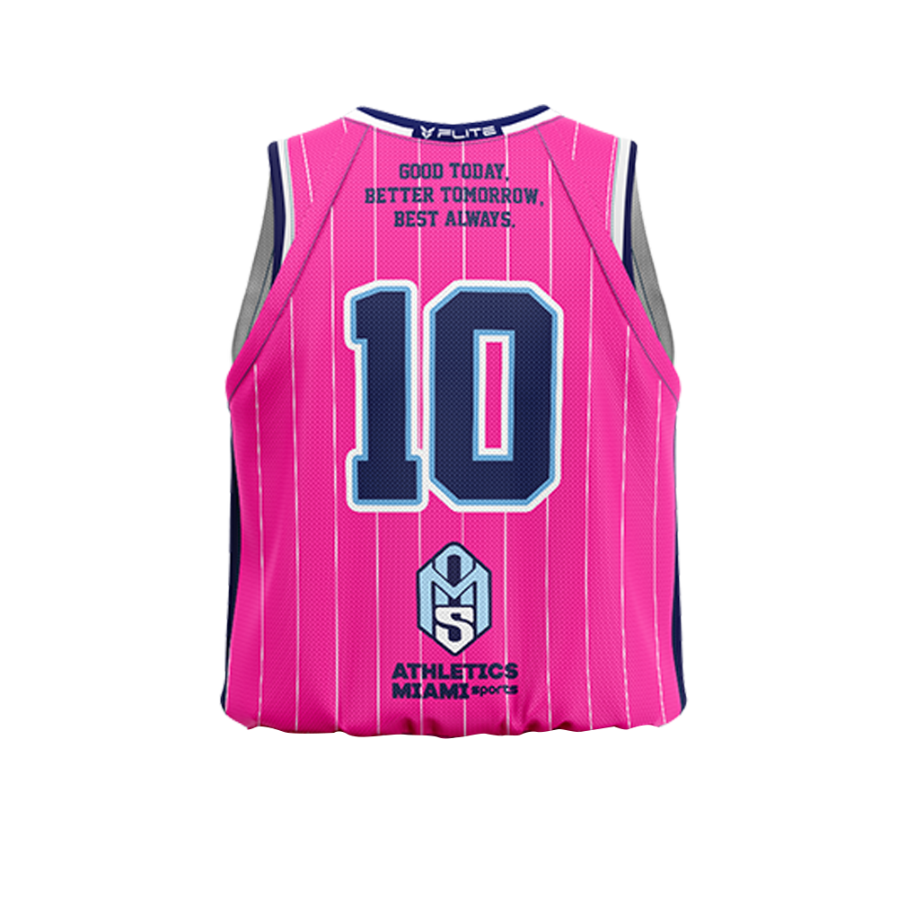 ALEXANDER WILDCATS BASKETBALL AWAY JERSEY SS (NEON PINK)