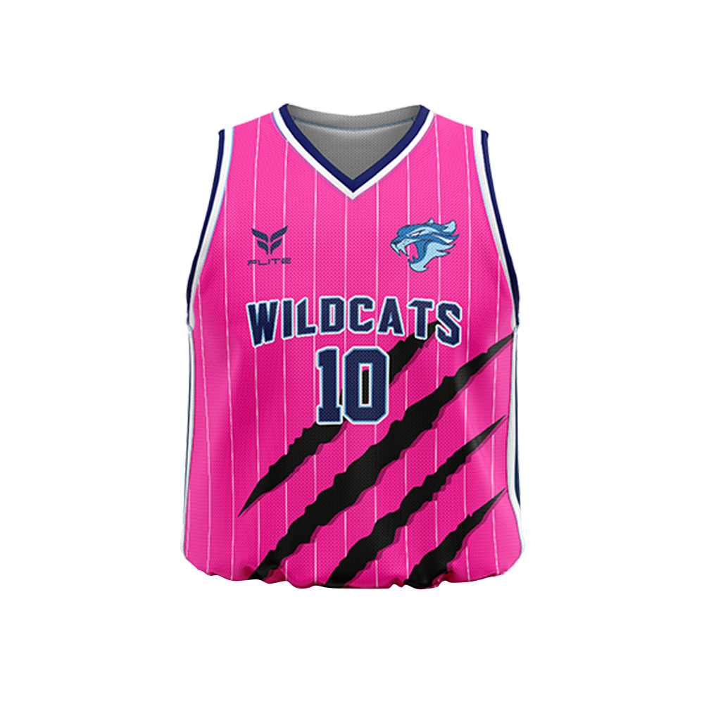 ALEXANDER WILDCATS BASKETBALL AWAY JERSEY SS (NEON PINK)