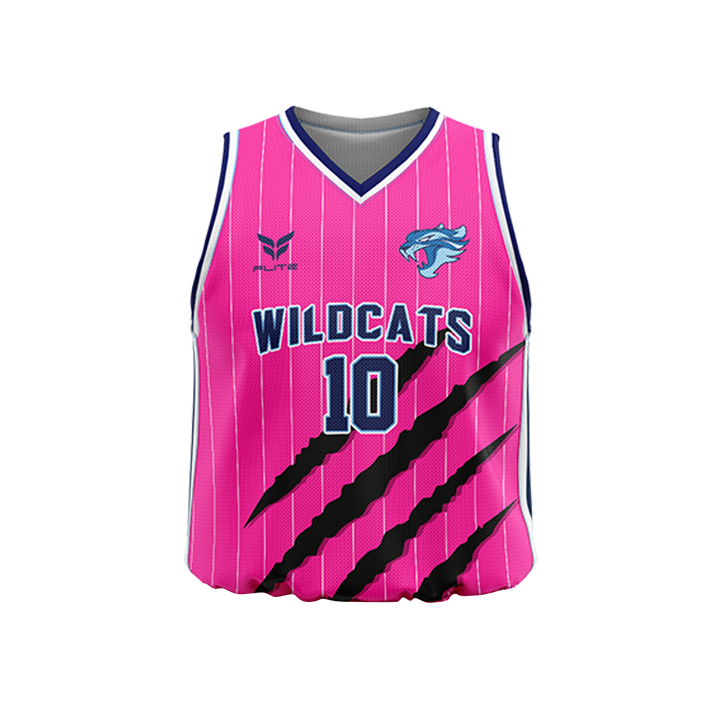 ALEXANDER WILDCATS BASKETBALL AWAY JERSEY SS (NEON PINK)