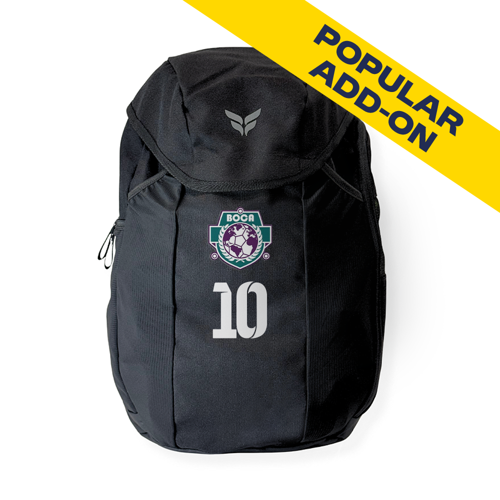 BOCA AFC TEAM BACKPACK WITH PLAYER NUMBER (BLACK)
