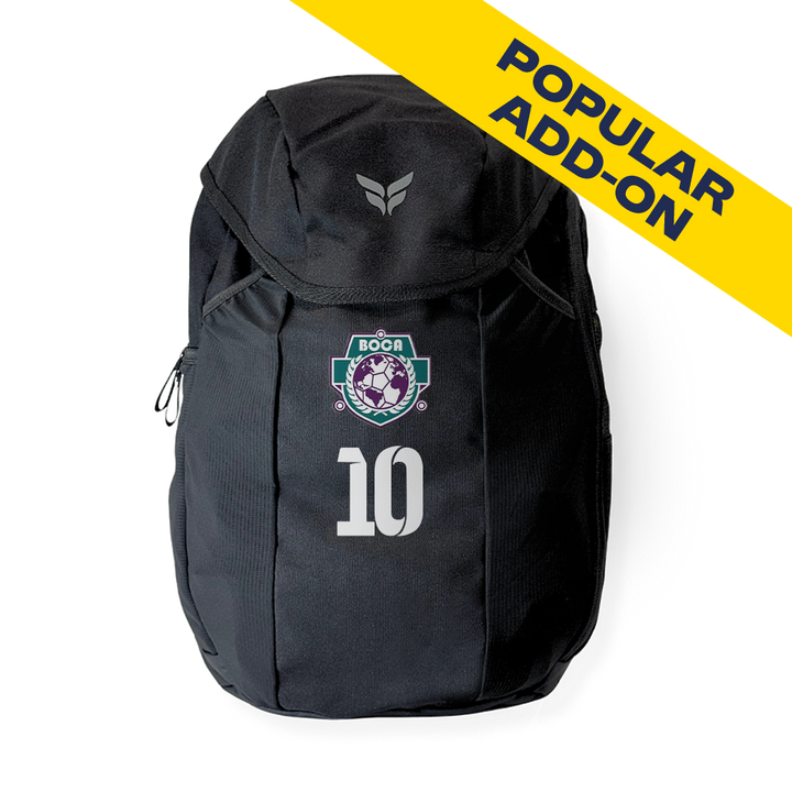 BOCA AFC TEAM BACKPACK WITH PLAYER NUMBER (BLACK)