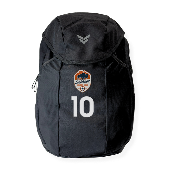 DICKINSON SOCCER CLUB TEAM BACKPACK WITH PLAYER NUMBER (BLACK)