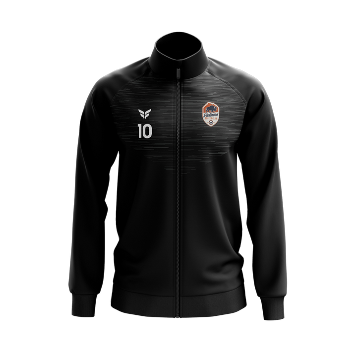 DICKINSON SOCCER CLUB WARM-UP JACKET WITH PLAYER NUMBER (BLACK)