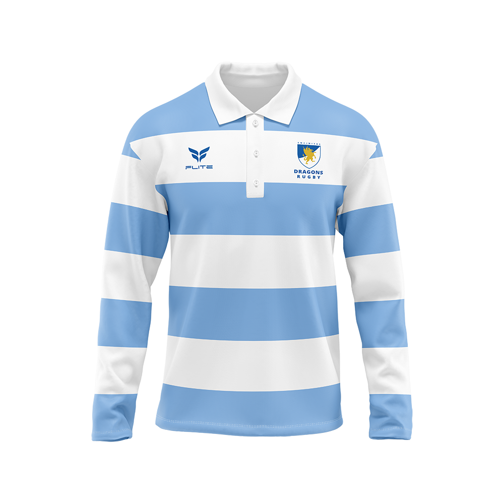 ENCINITAS DRAGONS JERSEY HIGH COLLAR LS (BLUE)
