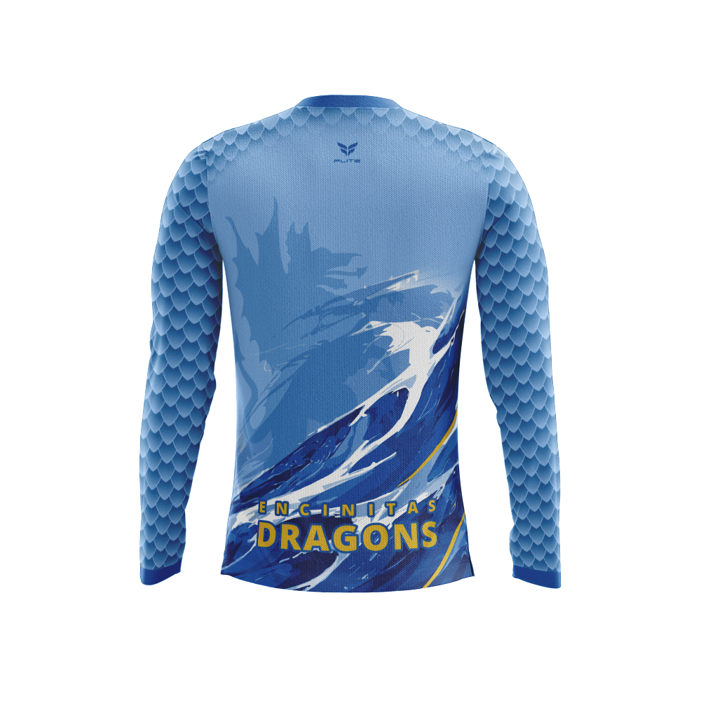 CAMISETA DE MANGA LARGA ENCINITAS DRAGONS (AZUL)