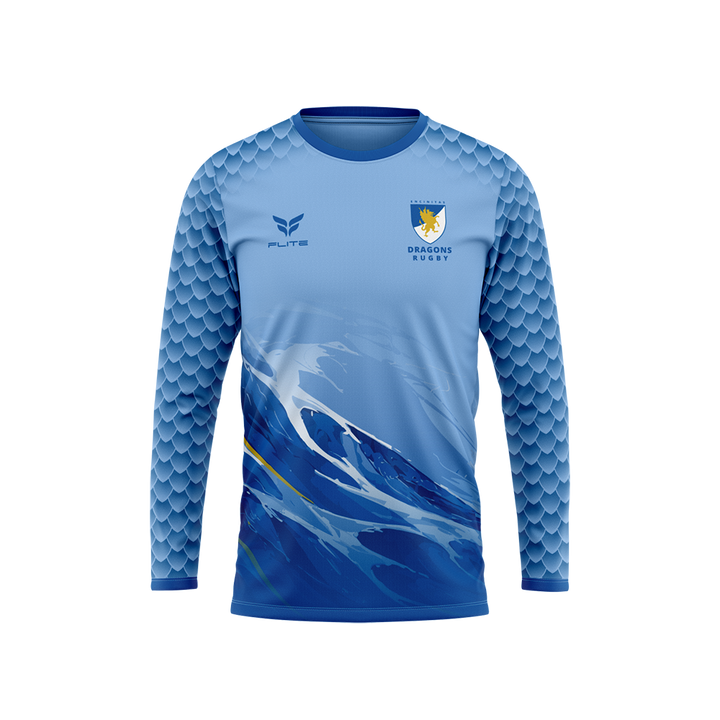 CAMISETA DE MANGA LARGA ENCINITAS DRAGONS (AZUL)