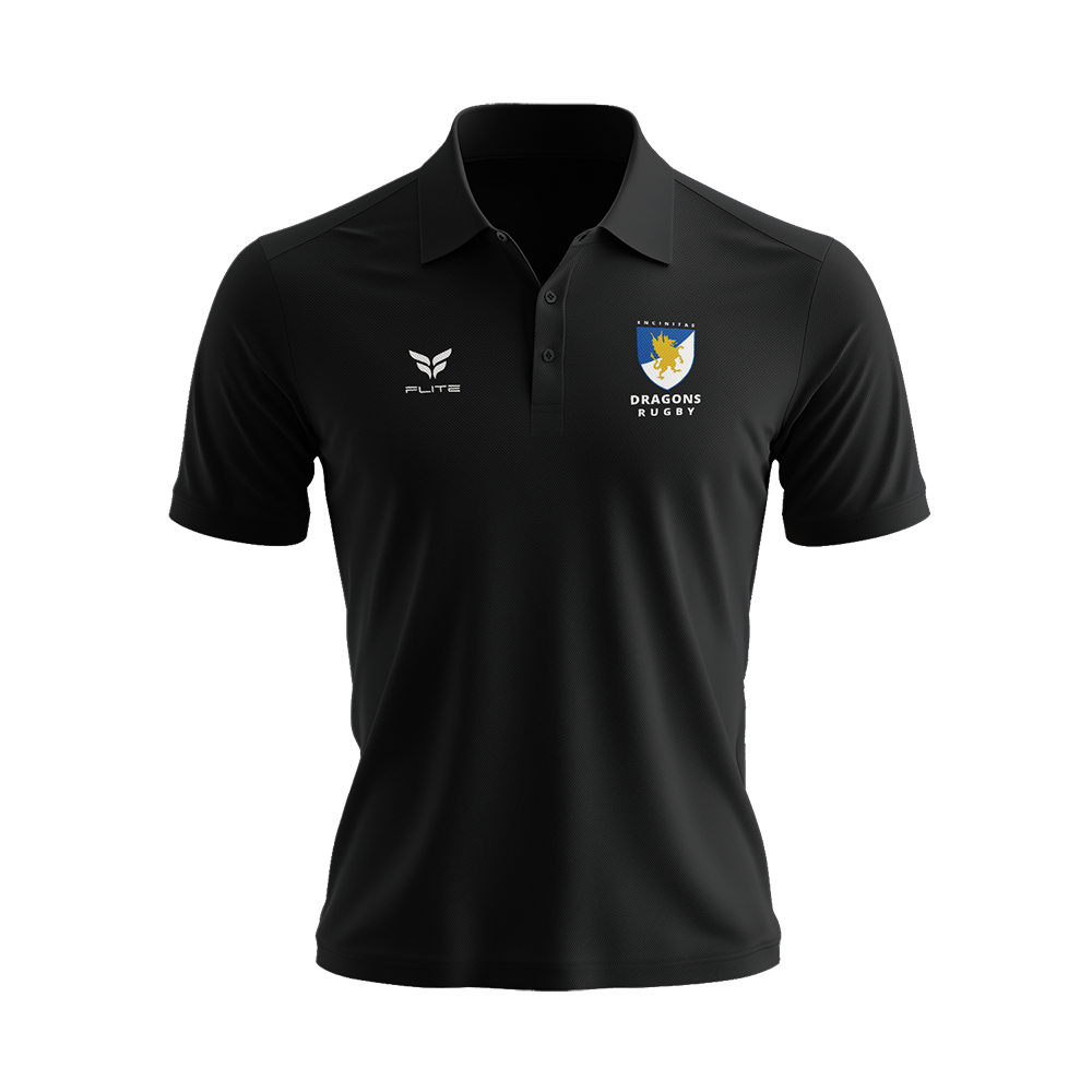 ENCINITAS DRAGONS POLO SHIRT (BLACK)