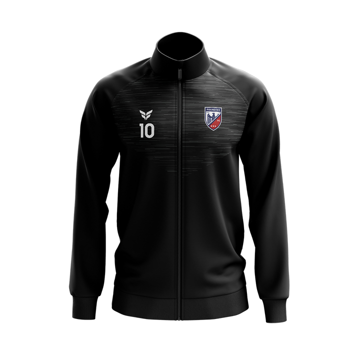 FOUNDERS FC WARM-UP JACKET WITH PLAYER NUMBER (BLACK)