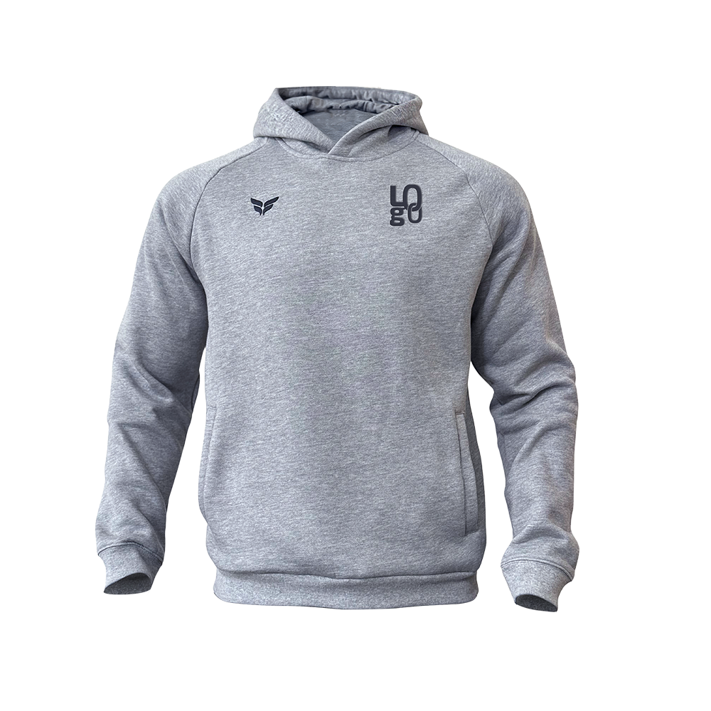 SUDADERA PREMIUM CON CAPUCHA DE MEZCLA DE ALGODÓN X FLITE (NEGRA) *