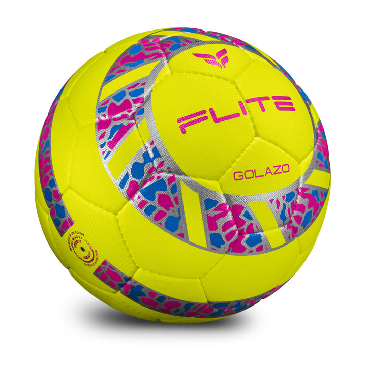 Golazo Premium Quality Match Ball (Neon/Pink/Blue/Silver)