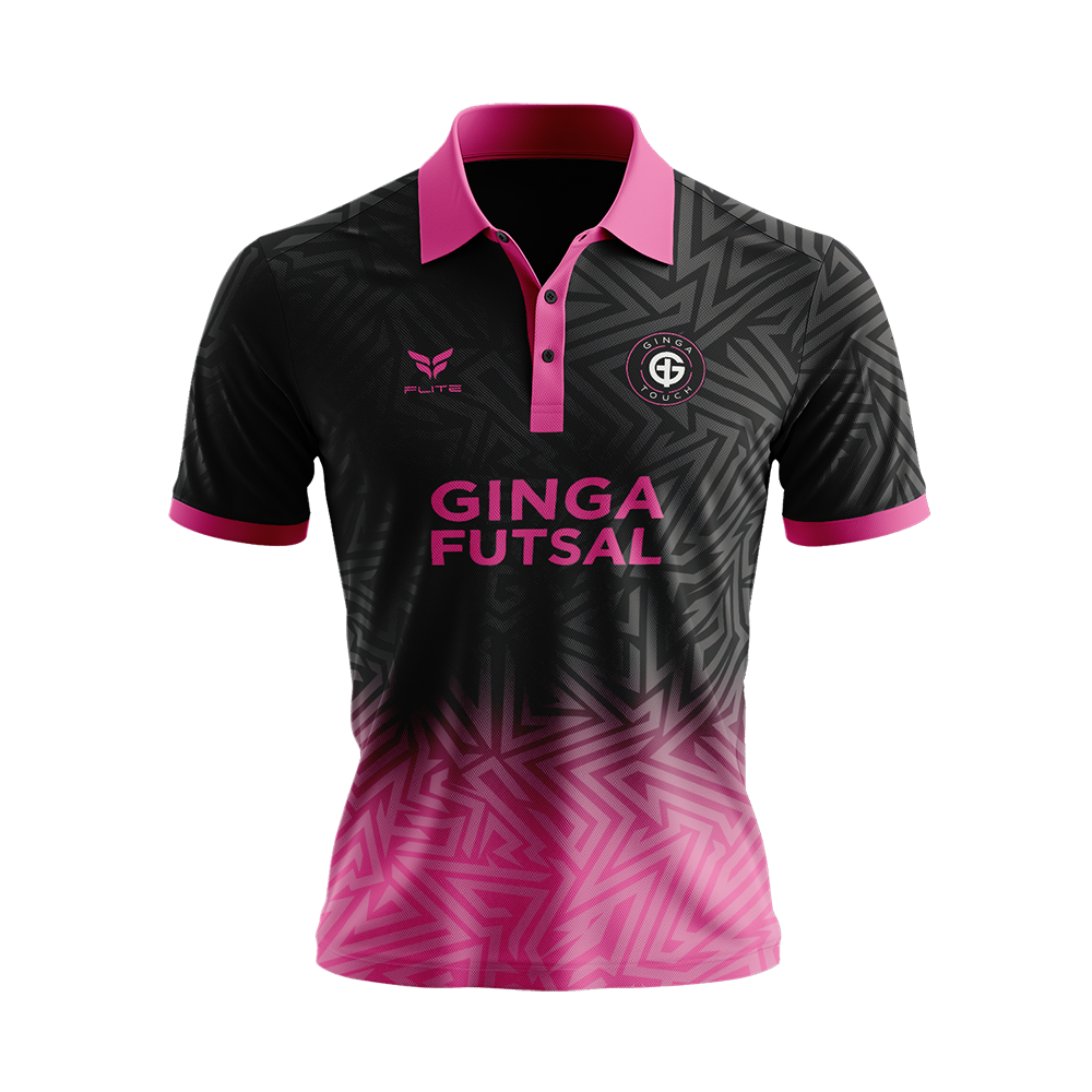 GINGA TOUCH FUTSAL PLAYER POLO SHIRT (BLACK)