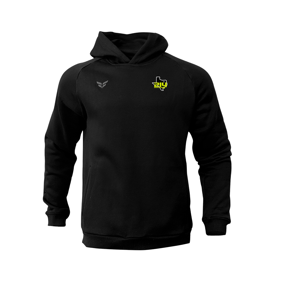 214 LACROSSE COTTON-BLEND HOODIE (BLACK)