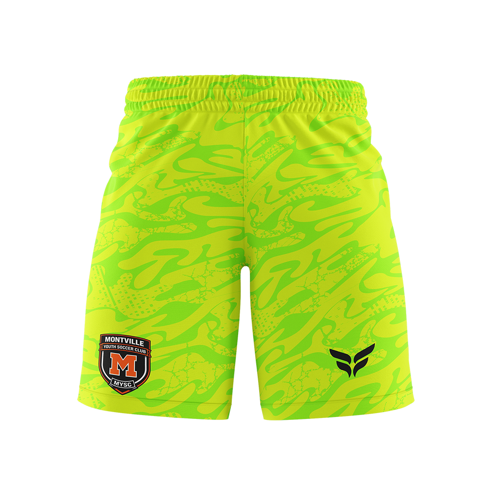 MONTVILLE YOUTH SC GK SHORTS (NEON GREEN)