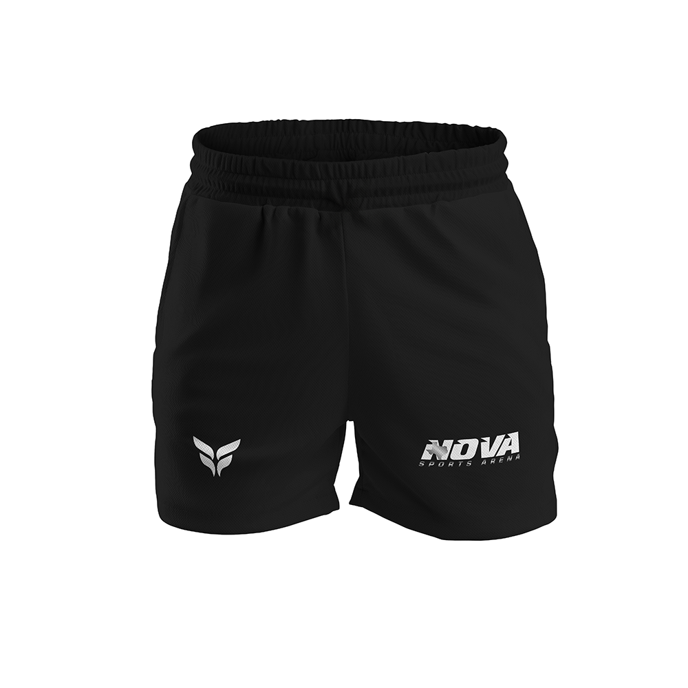 NOVA SPORTS ARENA STEALTH SHORTS WITH ZIPPER POCKETS (BLACK)