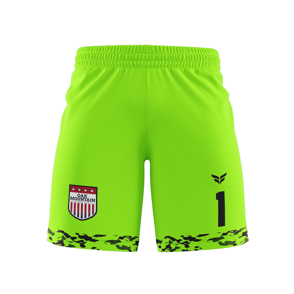 OAK MOUNTAIN SC GK SHORTS (NEON GREEN)