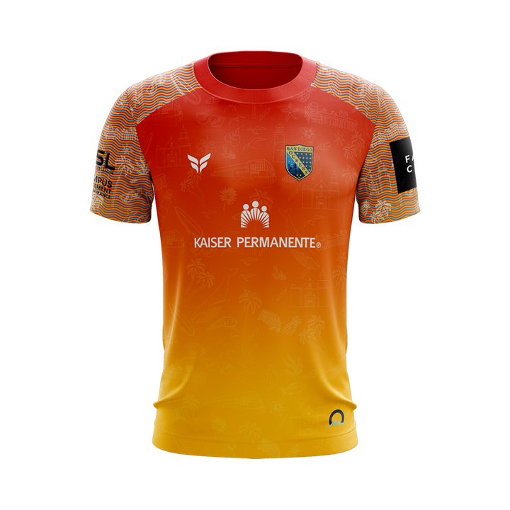 SD SOCKERS OCEANSIDE JERSEY SS CUSTOMIZABLE (ORANGE)