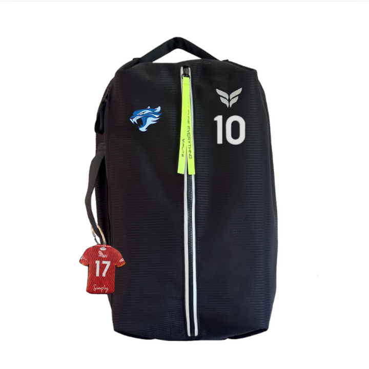 ALEXANDER WILDCATS GAME DAY BAG WITH PLAYER NUMBER AND BAG TAG (BLACK)