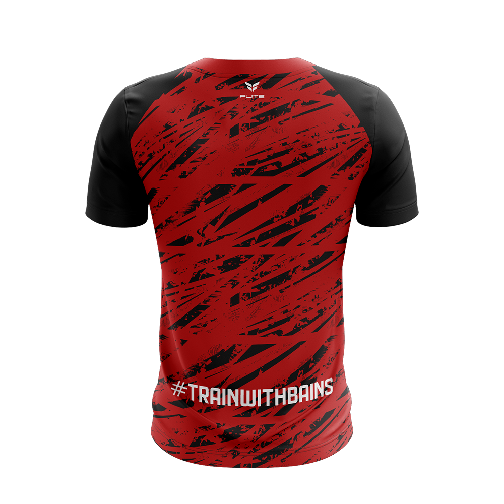 BAINS TRAINING JERSEY SS (BLACK RED)