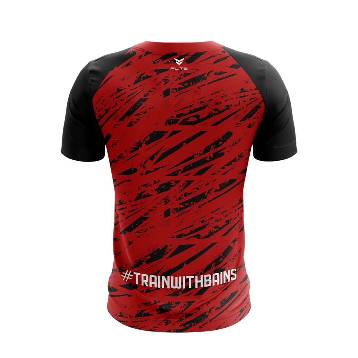BAINS TRAINING JERSEY SS (BLACK RED)
