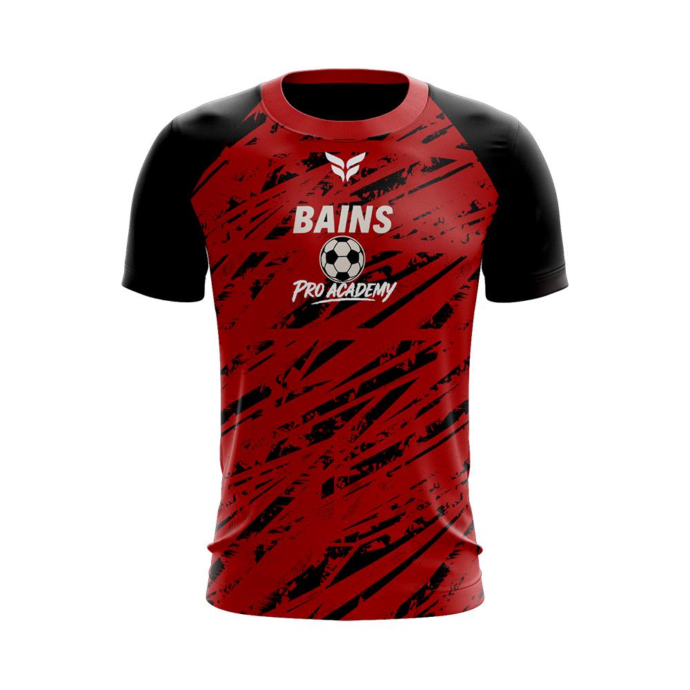 BAINS TRAINING JERSEY SS (BLACK RED)