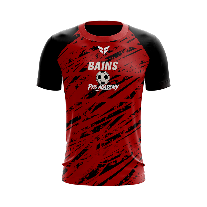 BAINS TRAINING JERSEY SS (BLACK RED)