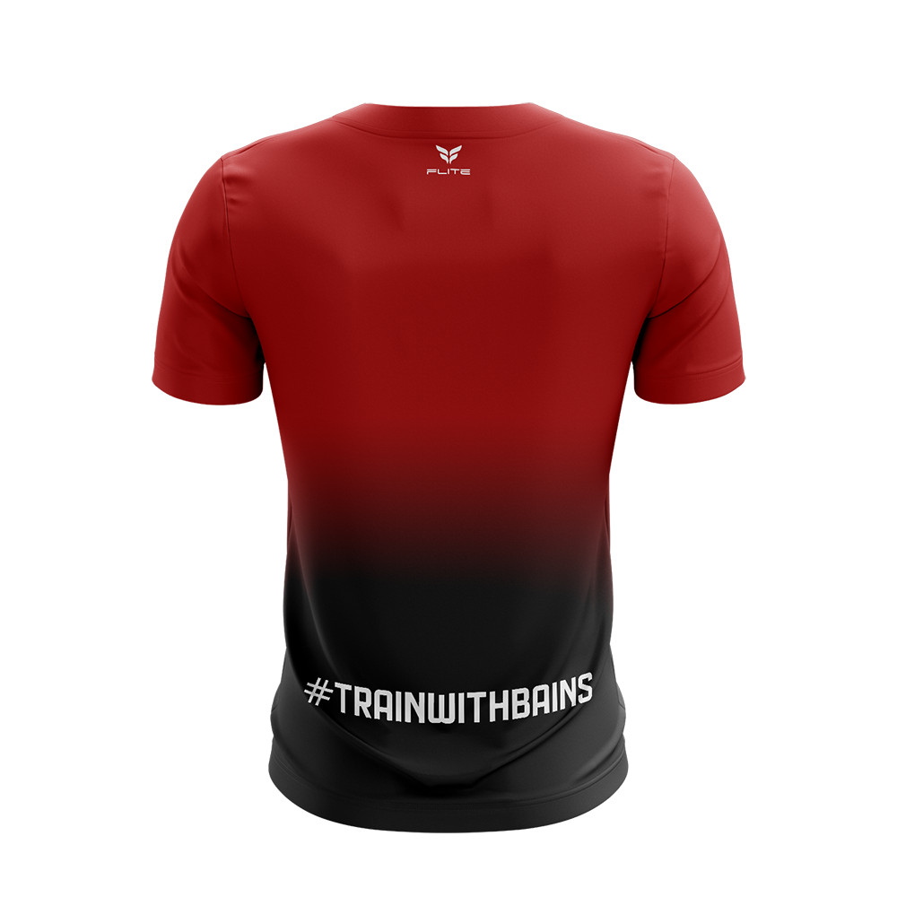 BAINS FADED TRAINING JERSEY SS (RED BLACK)