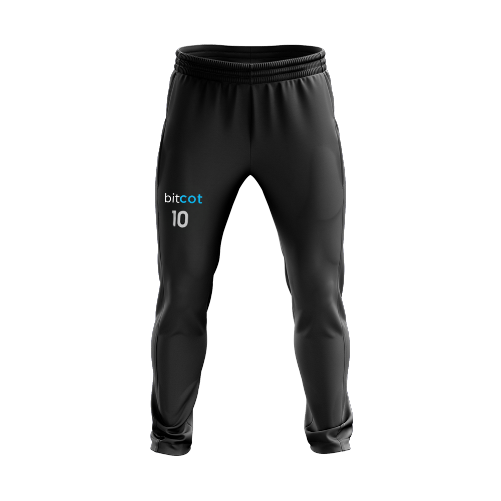BITCOT WARM-UP PANTS WITH PLAYER NUMBER (BLACK)
