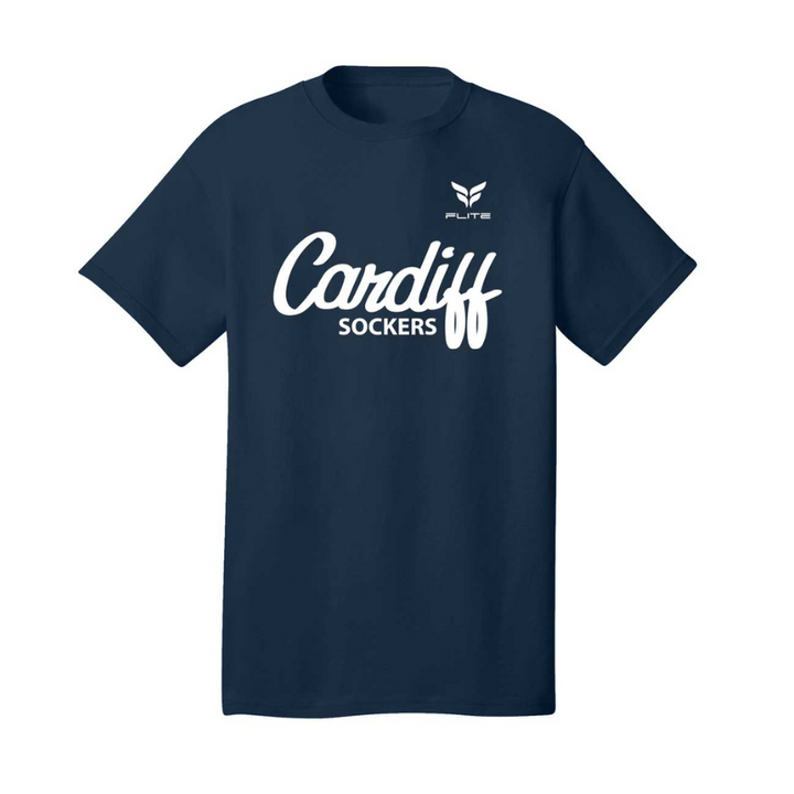 CARDIFF SCRIPT TSHIRT (NAVY)