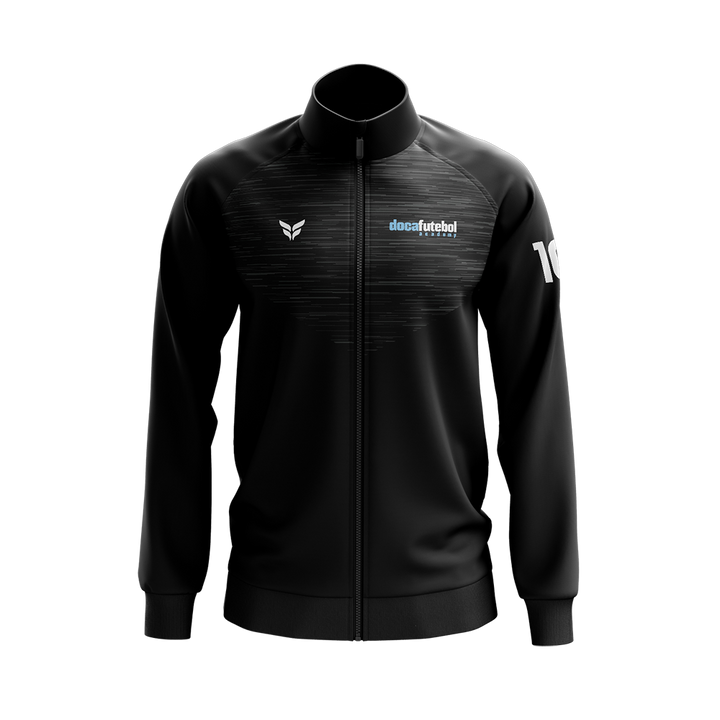 DOCA FUTEBOL WARM-UP JACKET WITH PLAYER NUMBER (BLACK)