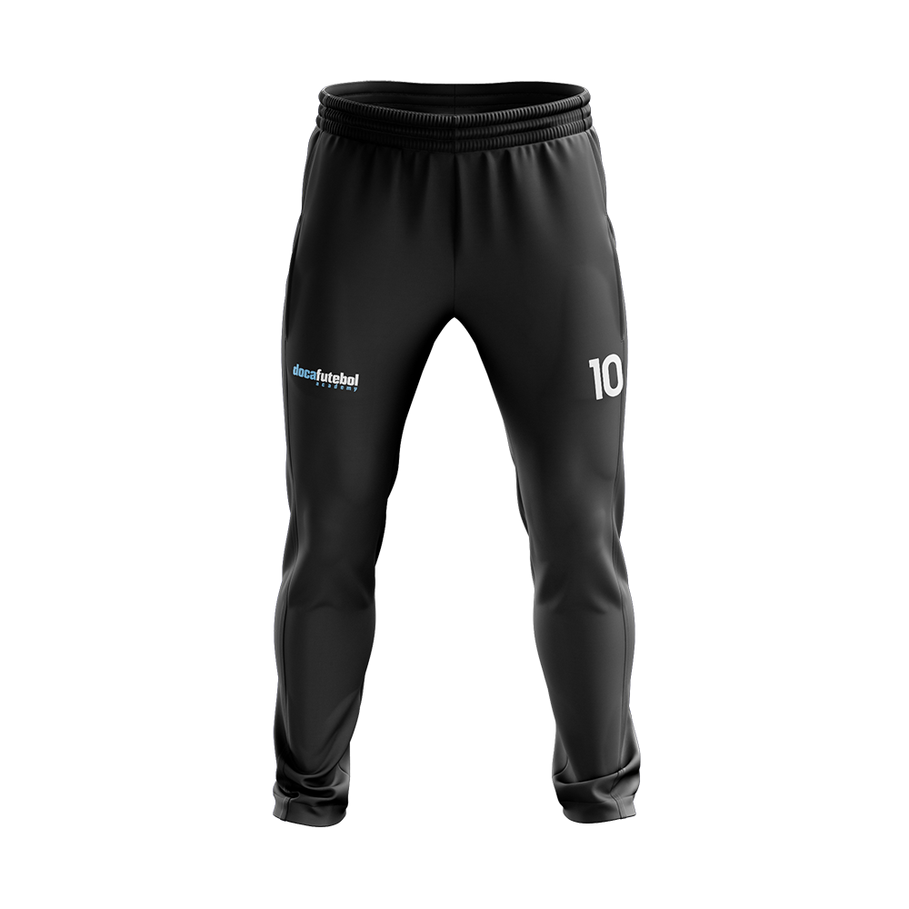 DOCA FUTEBOL WARM-UP PANTS WITH PLAYER NUMBER (BLACK)