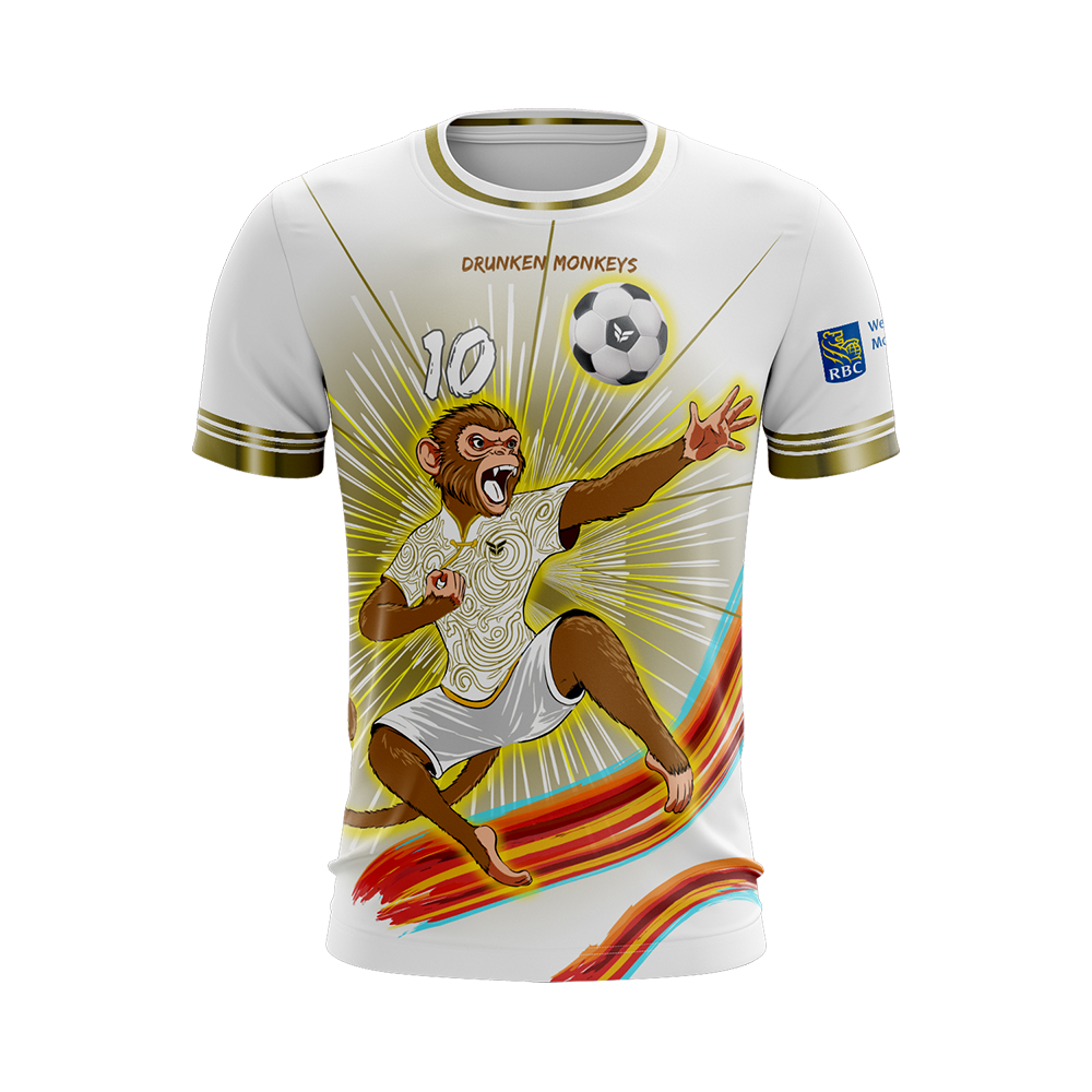 DRUNKEN MONKEYS WOMENS AWAY JERSEY SS (WHITE)