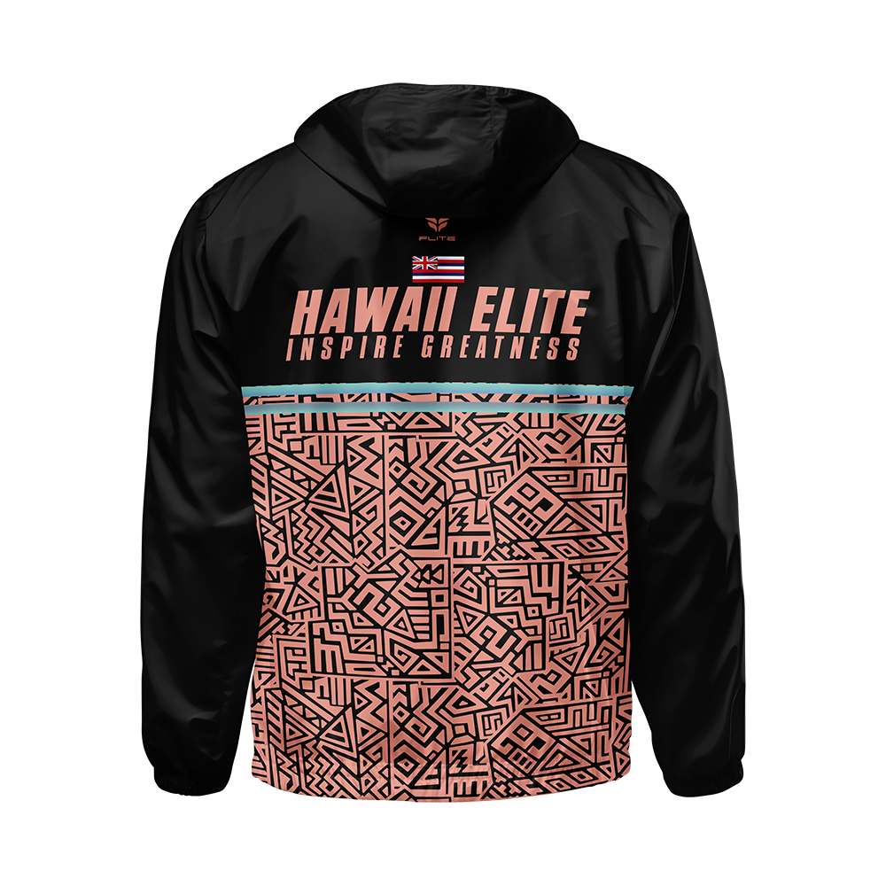 HAWAII ELITE WINDBREAKER JACKET (BLACK PEACH)