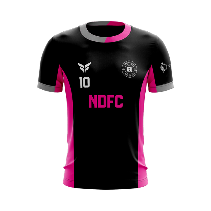 NORTH DALLAS FC TRAINING JERSEY SS (BLACK PINK)