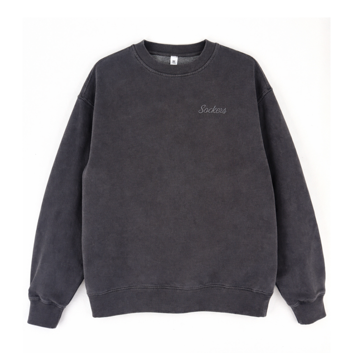 SD SOCKERS EMBROIDERED CREW (CHARCOAL)