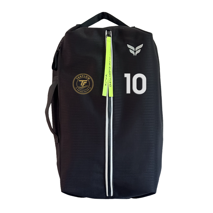 TEKFLOW FUTSAL ELITE GAME DAY BAG WITH PLAYER NUMBER (BLACK)