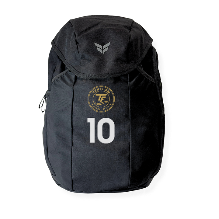 TEKFLOW FUTSAL ELITE TEAM BACKPACK WITH PLAYER NUMBER (BLACK)
