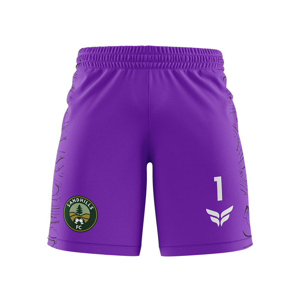 SANDHILLS FC GK PLAYER SHORTS (PURPLE)