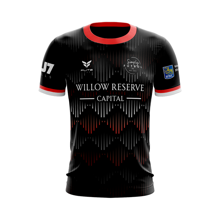 SIMPLY FUTBOL 2026 TST WOMENS AWAY JERSEY SS (BLACK)