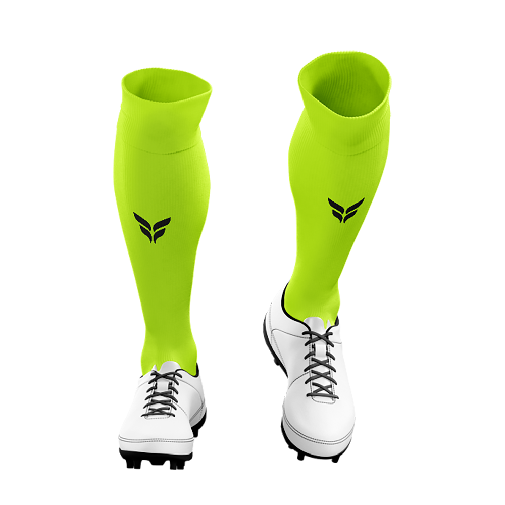 OAK MOUNTAIN SC TEAM SOCKS (NEON GREEN SOCKS BLACK WINGS)