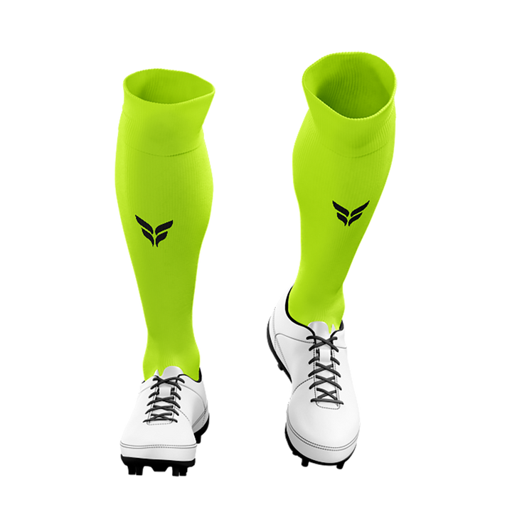 OAK MOUNTAIN SC TEAM SOCKS (NEON GREEN SOCKS BLACK WINGS)