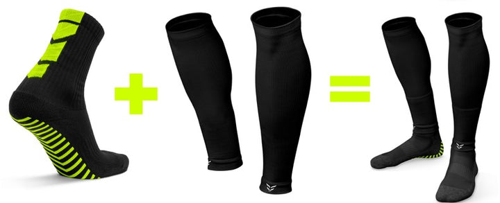 Grip Sock + Sleeve Bundle (Black & Neon Green)