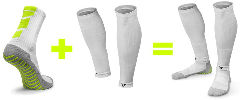 Grip Sock + Sleeve Bundle (White & Neon Green)